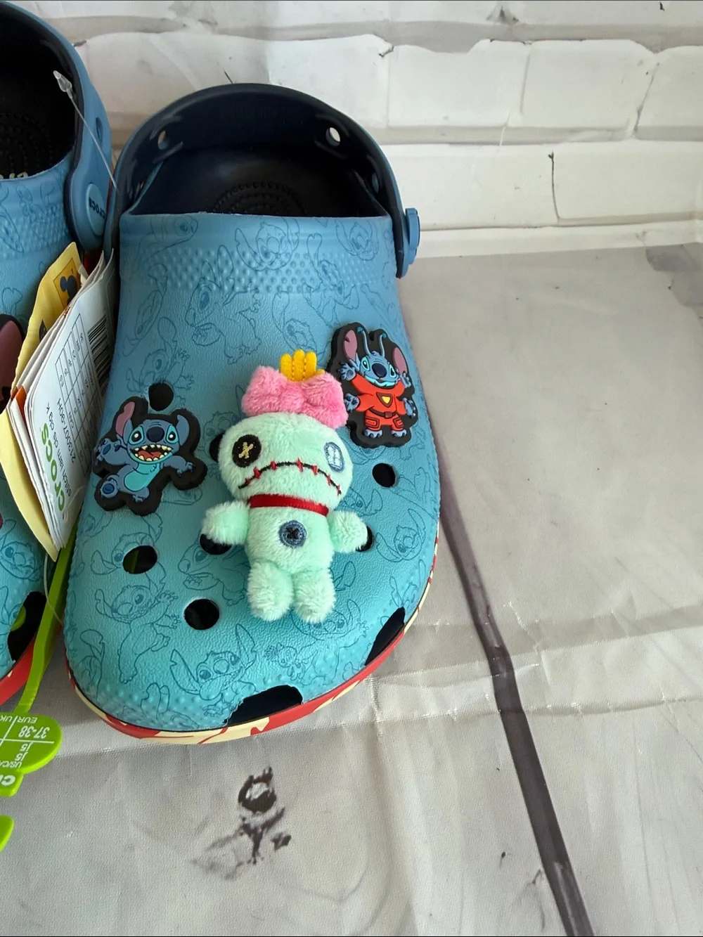 CROCS Kids Blue Disney Stitch Clogs with Character Jibbitz